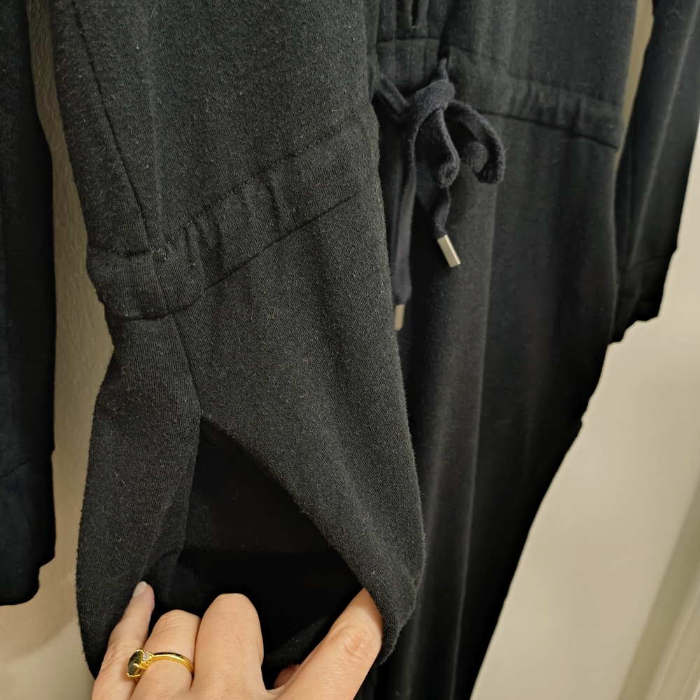 Smash + Tess Black Harris Hoodie Romper in Midnight Black - Picture 4 of 7